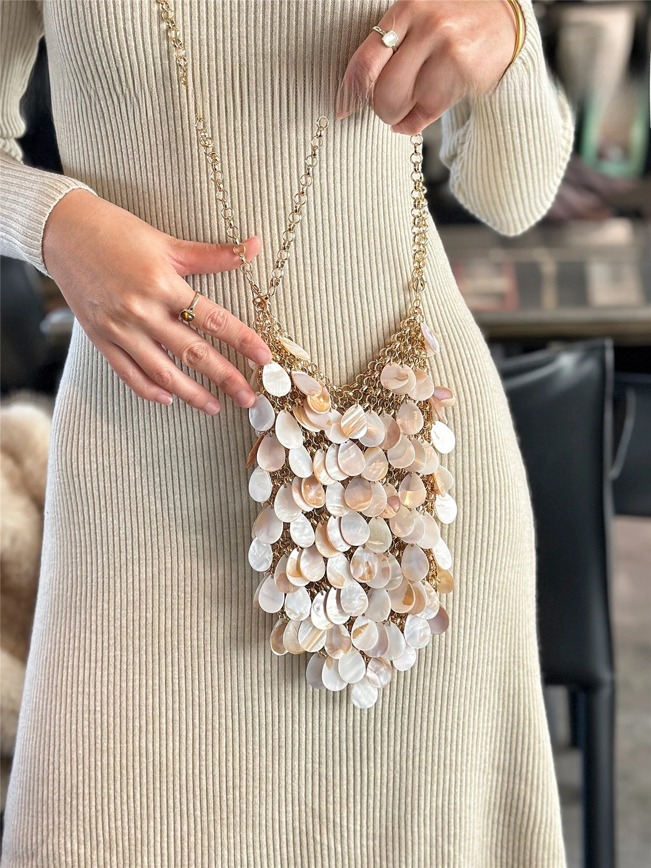 

Hanrted ell сумка с кисточками Русалка Beach Vaion Sle женский кошелек на цепочке повседневный кошелек с открытой верхней застежкой