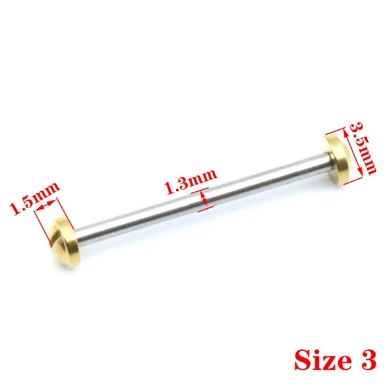 1 PC Watchband Screw Rod Belt Fixing Shaft Stainless Steel Bolt Pin 1.3 Diameter Lug Rod Screw Shaft Watch Accessories