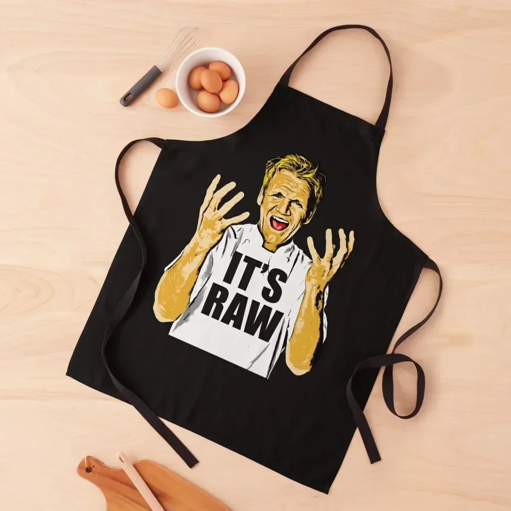

Górdon Rámsay It's Raw Full Size. gray Apron Women's Dress innovative kitchen and home items Men kitchen carpenter Apron