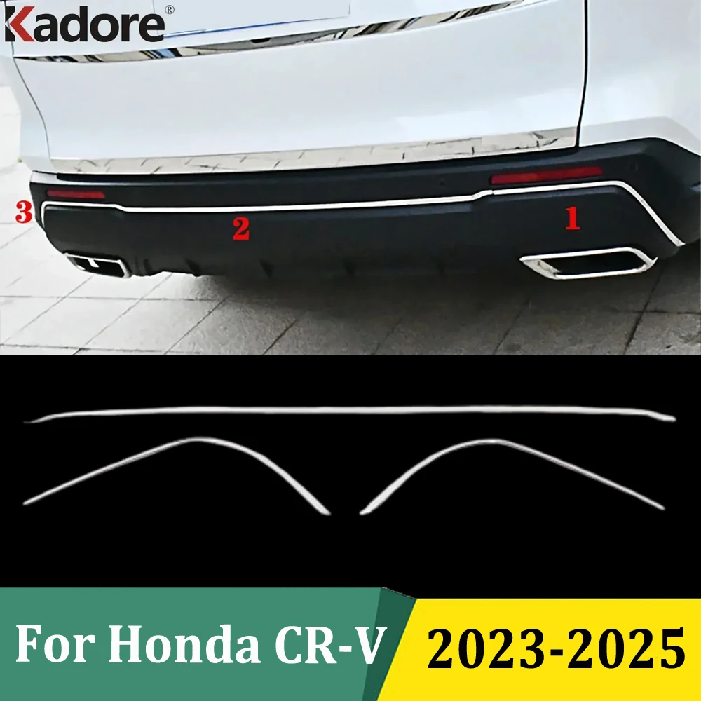 

For Honda CRV CR-V 2023 2024 2025 Rear Trunk Lid Bumper Trim Bottom Back Protector Sill Strip Exterior Car Styling Accessories