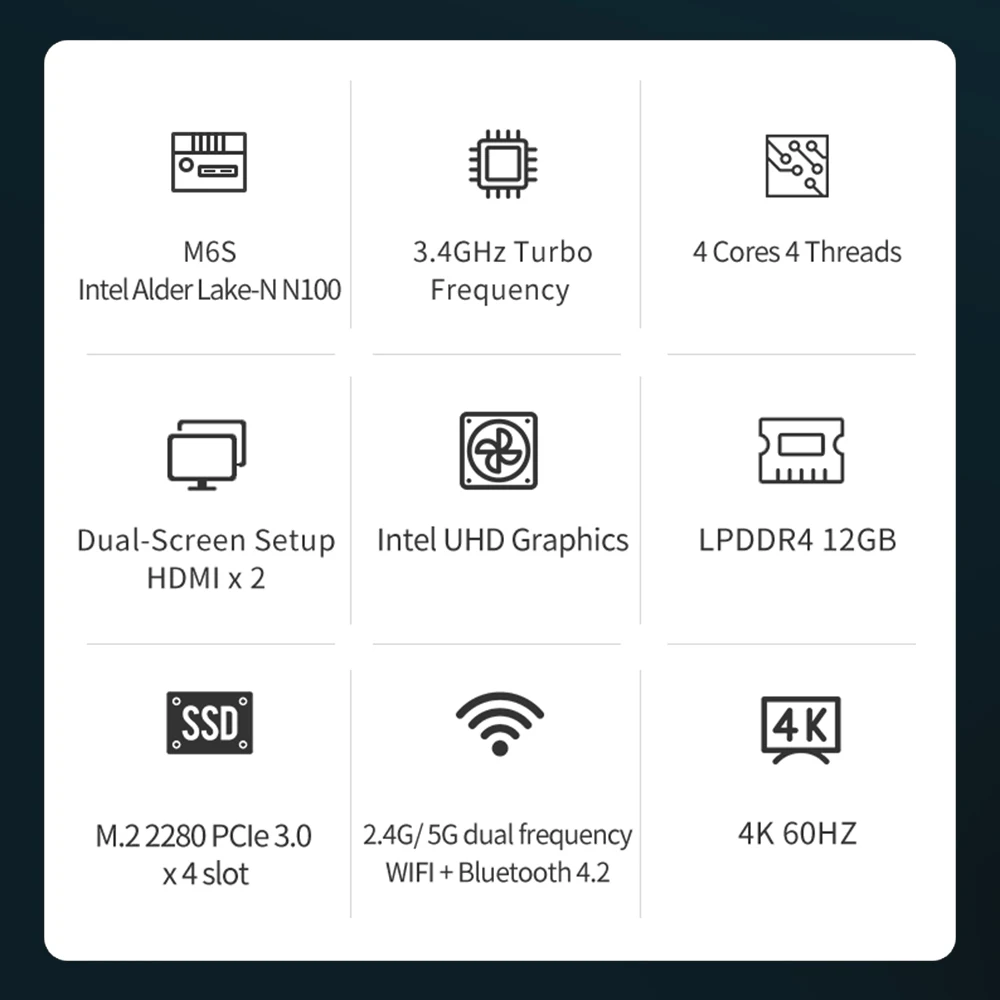 رخيصة تخصيص المحمولة سطح المكتب ألعاب الكمبيوتر بحيرة N5105 N95 N100 8GB 12GB DDR5 أصغر جيب كمبيوتر ألعاب كمبيوتر صغير #2