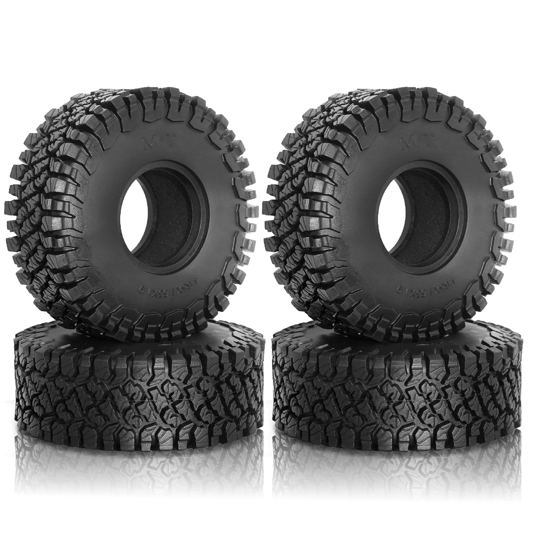 4pcs  1.9-inch climbing car 118mm rhino tyres suitable for TRX4 SCX10 90046 easy control