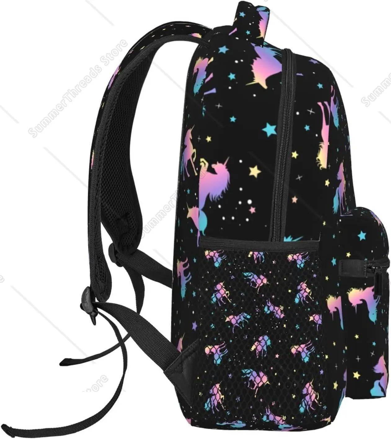 Plecak szkolny dla dziewczynki z motywem jednorożca i gwiazdek, dziewczęcy, na laptopa, duża torba na książki, casualowy plecak na co dzień dla uczniów, dziewcząt, chłopców i dzieci.