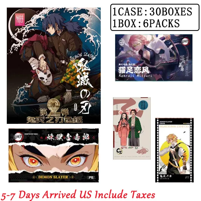 

2025 Wholesales Demon Slayer Anime Collection Cards Gu Yue Culture W2 CTG Cards Trading Anime Cards Children Doujin Toy Gifts