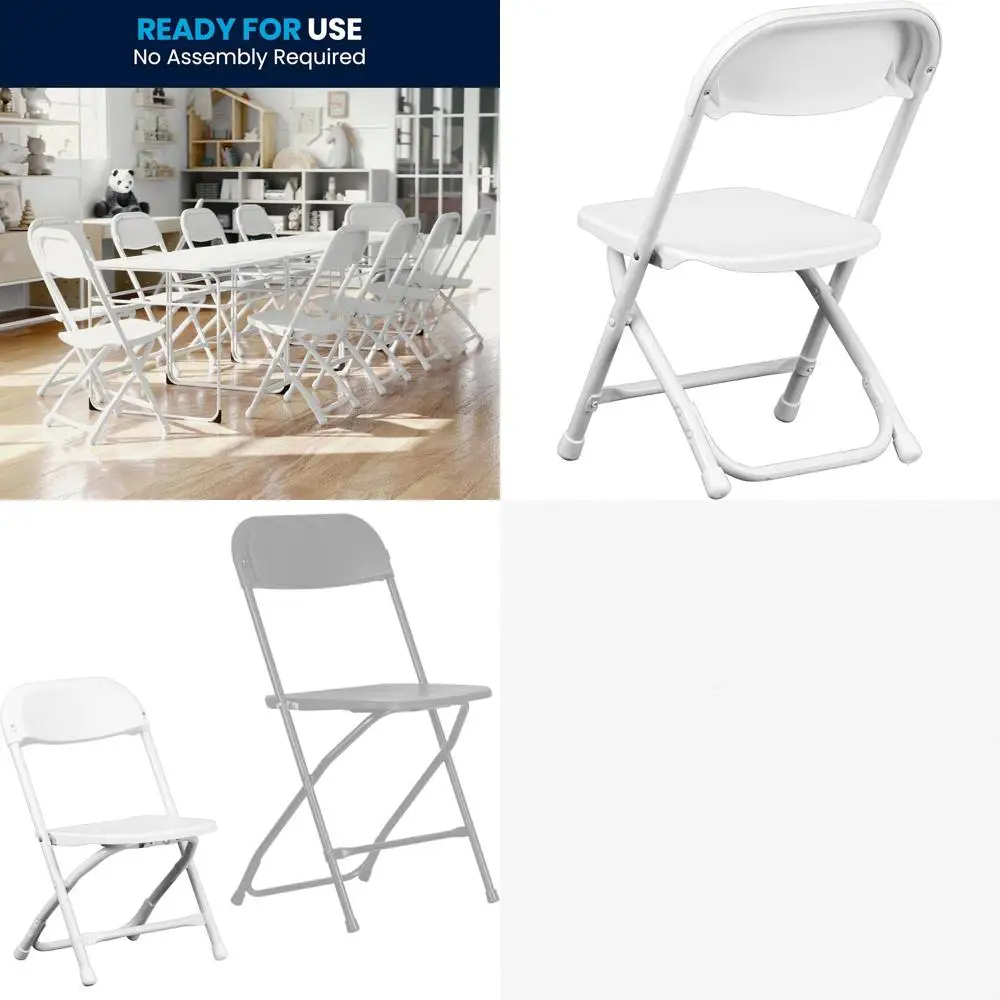 

Детский белый пластиковый складной стул