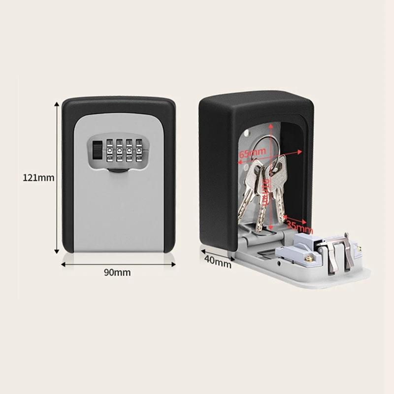 1PCS 4 Digit Combination Password Security Code Lock No Key Home Key Safe Box (A)