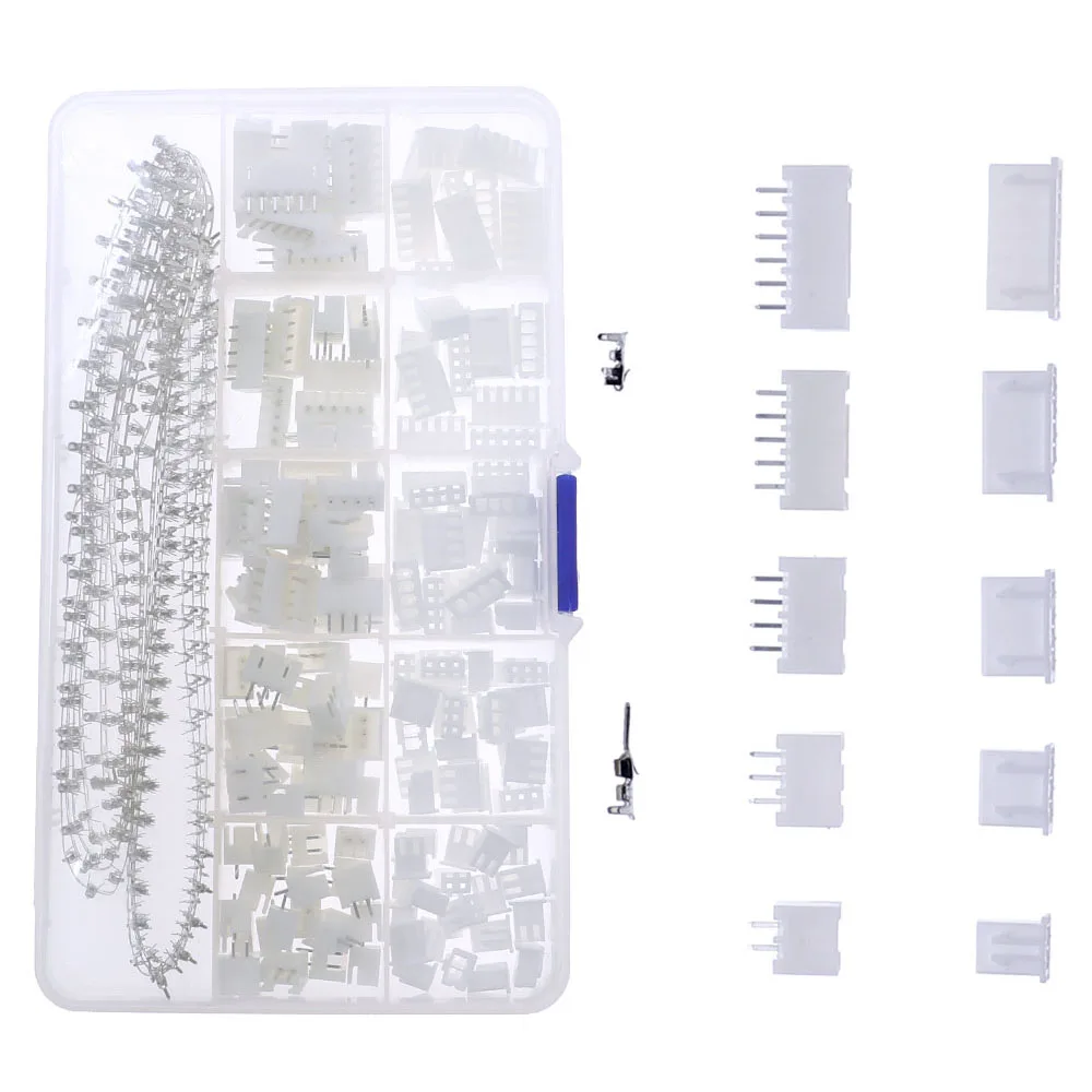 

460Pcs Male Female Connector Kit XH2.54 2/3/4/5/6 Pin Plug with Terminal Wires Cables Socket Header Wire Connectors Kit