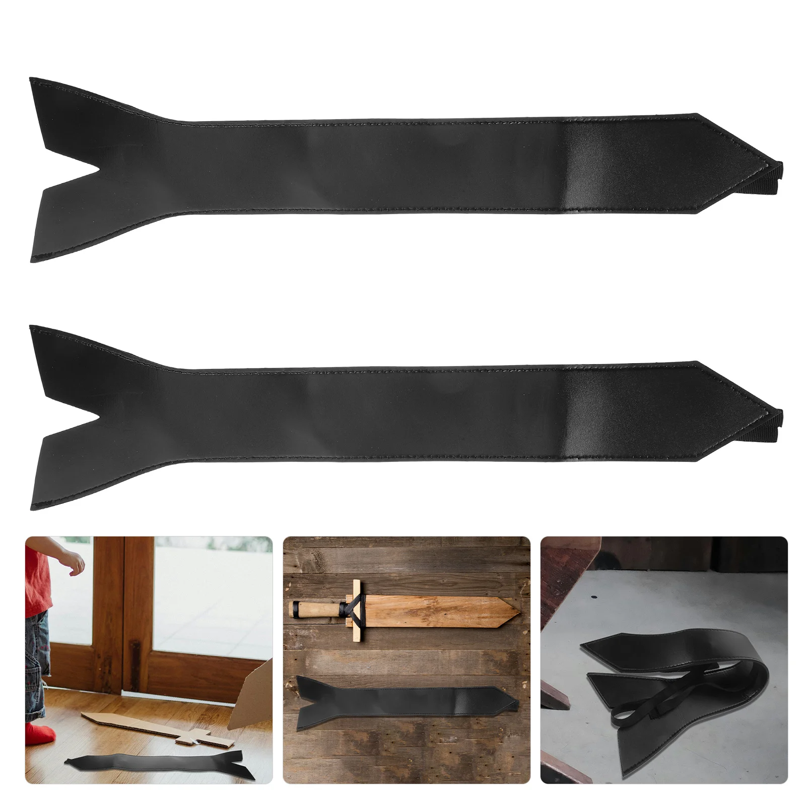 Borsa per il trasporto delle spade in PU da 2 pezzi Tracolla regolabile Spade protettive leggere Custodia per spada