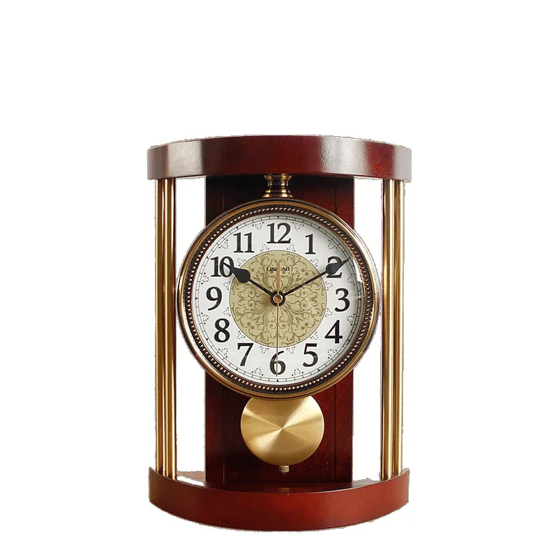 

Classical retro living room silent desktop creative swing table clock