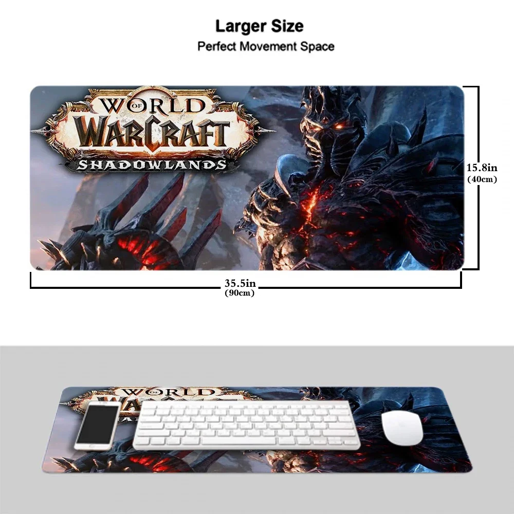 World of Warcraft 900x400 Large Gaming Mouse Pad Mat Grande WOW Lich King Gamer XL Computer Mousepad Game Desk Play Pad for Csgo