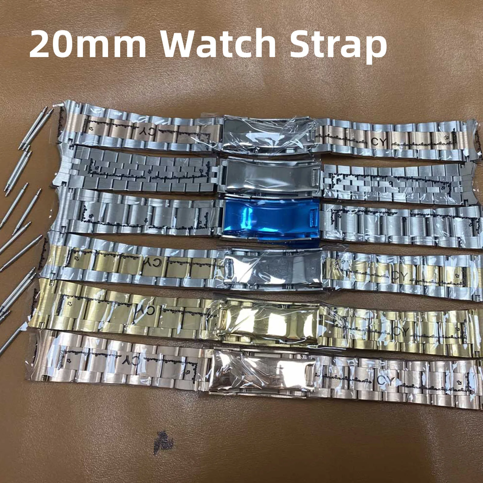 

20MM Stainless Steel Watch Strap Replacement SUB Watch Belt Band for SUB 40MM Watch Case Accessories