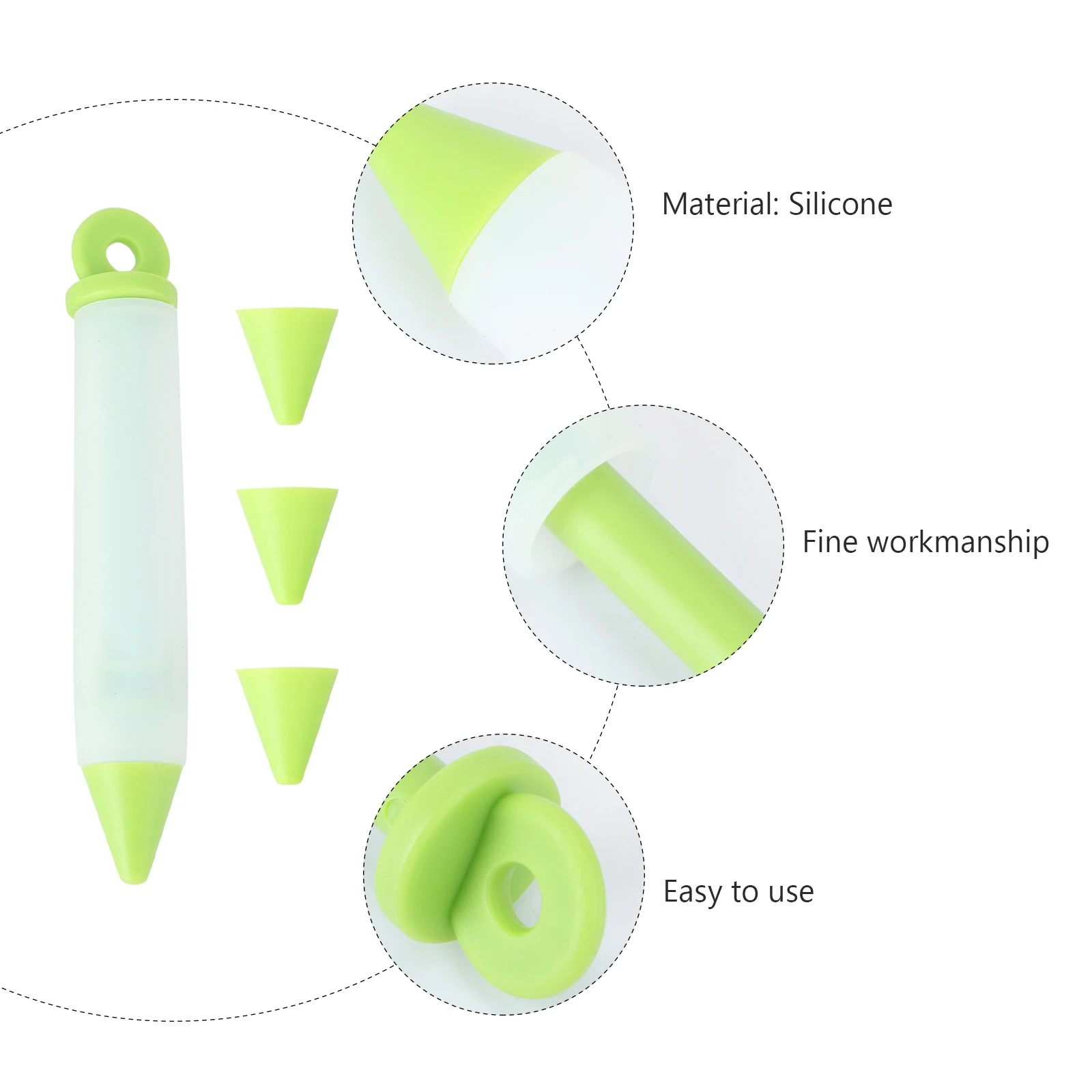 

Baking Chocolate Piping Pen Cake Decorating Tool Silicone Writing Pen Fondant Pastry Accessories Cake Mold Kitchen Essentials