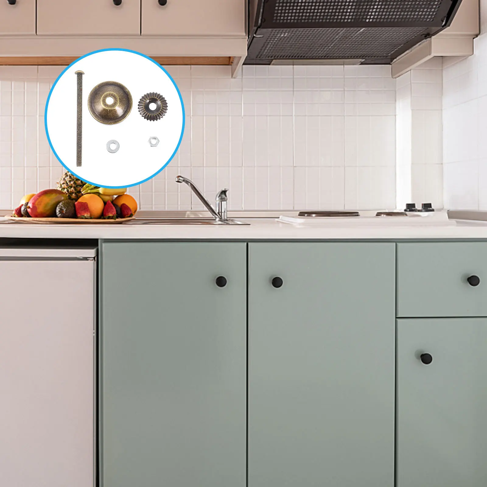 

20 set Ceramic Pull Handle Parts Cabinet Knob Screw Rods For Drawer Wardrobe Door Handles Accessories Cabinet Hardware Set