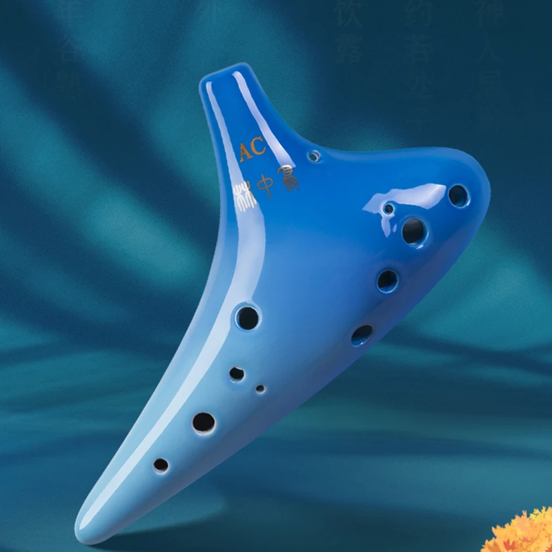 

Ocarina Musical Instrument for Beginner's Professional Performance, Adjust Blowing Nozzle, 12-Hole Middle Tone, C Tone, AC