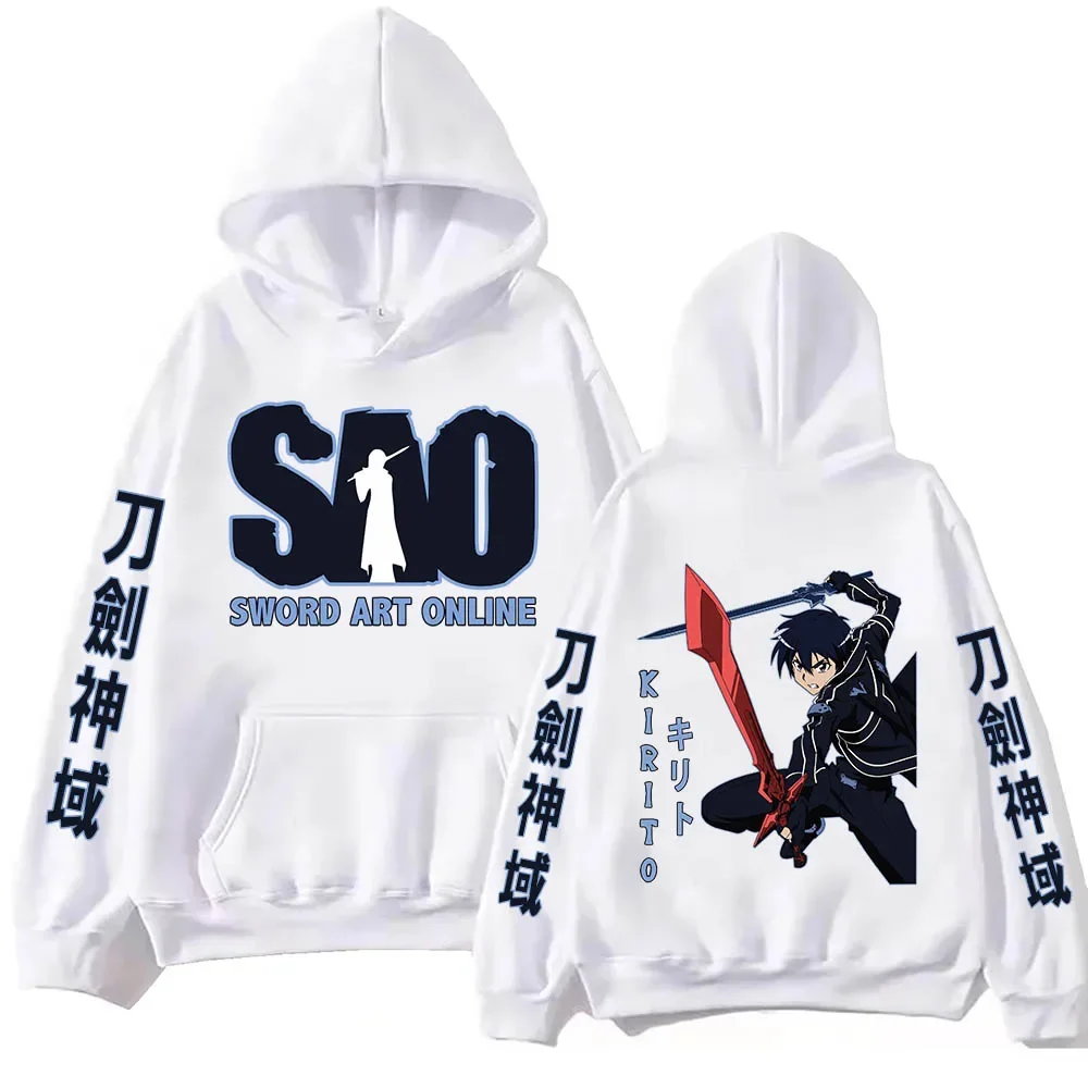 

Anime Sword Art Online Hoodie Funny Men's Hoodie Harajuku Unisex Street Wear Fleece Pullover Sweatshirt
