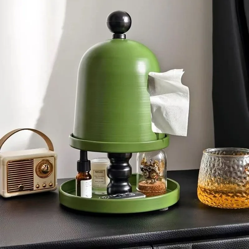 Double-layer household, tissue box, living room entrance ornament, desktop decoration box.