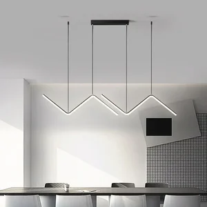 Modern LED Pendant Lights, Home Decor, Lâmpadas Interiores, 2 Head Fixtures, Iluminação da Sala, Bar do Hotel, Estudo, Quarto, 90cm 10 principais vendas lustres pendentes dourados - №9