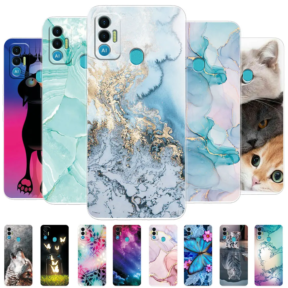 For Tecno Spark 7 Spark7 Case Clear Silicone Soft Phone Back Cases For Tecno Spark 7 Cover Fundas Tecno Spark 7 Bumper Coque