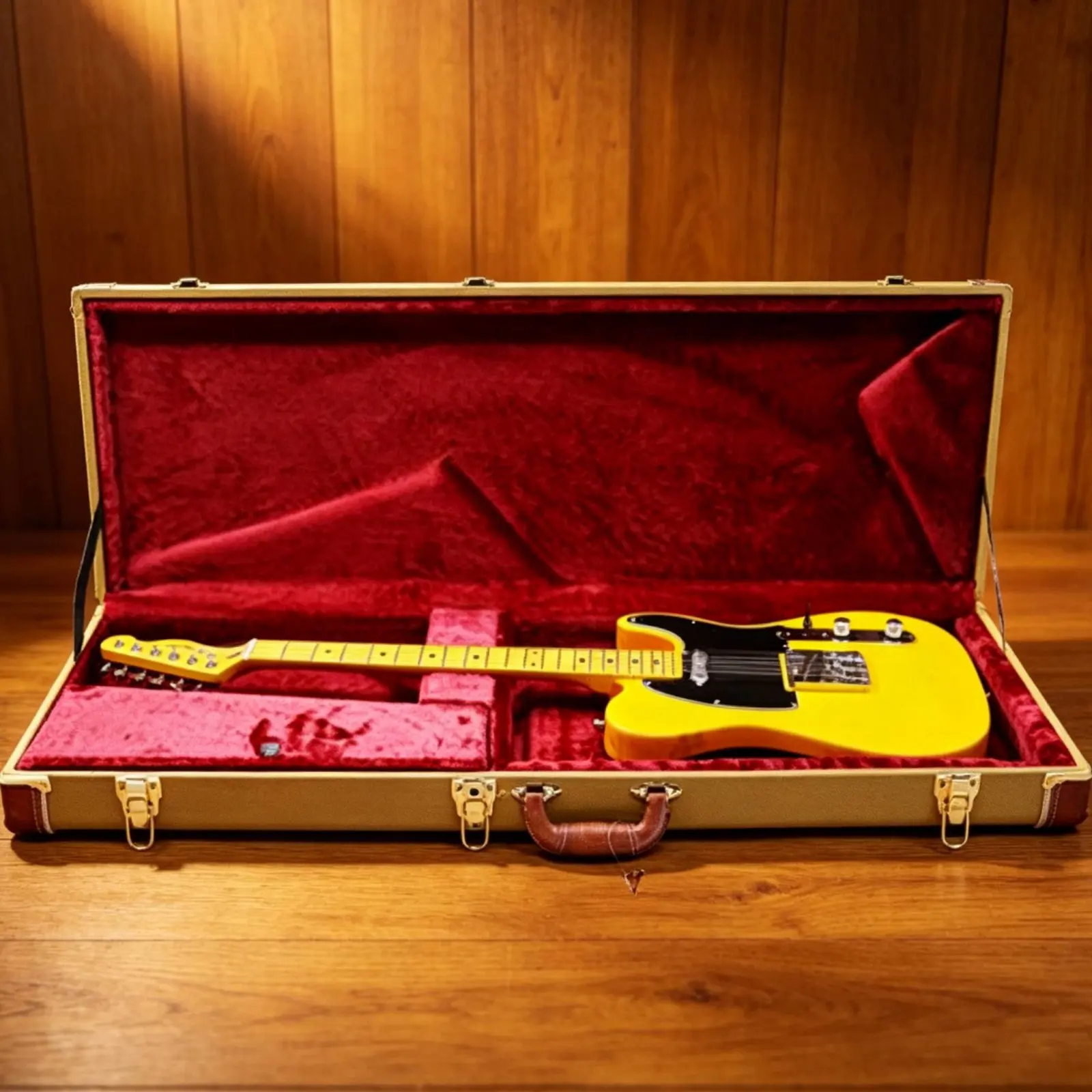 Square Electric Guitar Case Shock Absorbing Electric Guitar Hard Case Musical Instrument Gear Secure Latch Lockable for Travel