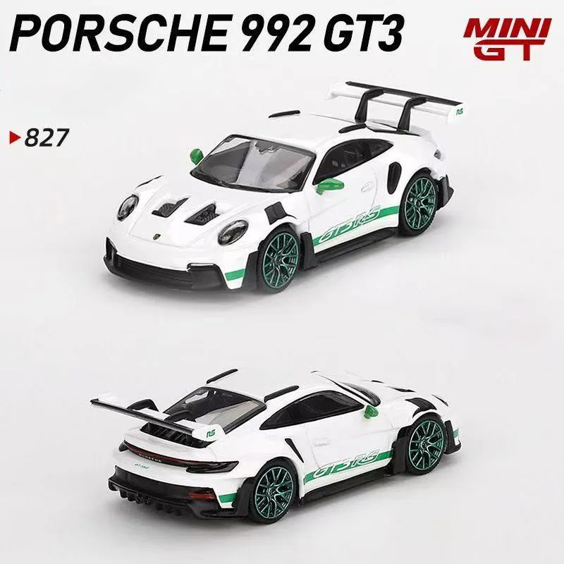 

MINIGT 1:64 Small-Scale Porsche 911 GT3 RS827 Chevrolet Corvette Z06 GT3 854 Alloy Car Model.