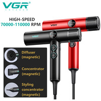 VGR Leafless Hair Dryer Professional Hair Blower Dryer Brushless Motor Dryer 110000RPM Negative Ion Powerful Hair Dryer V-401