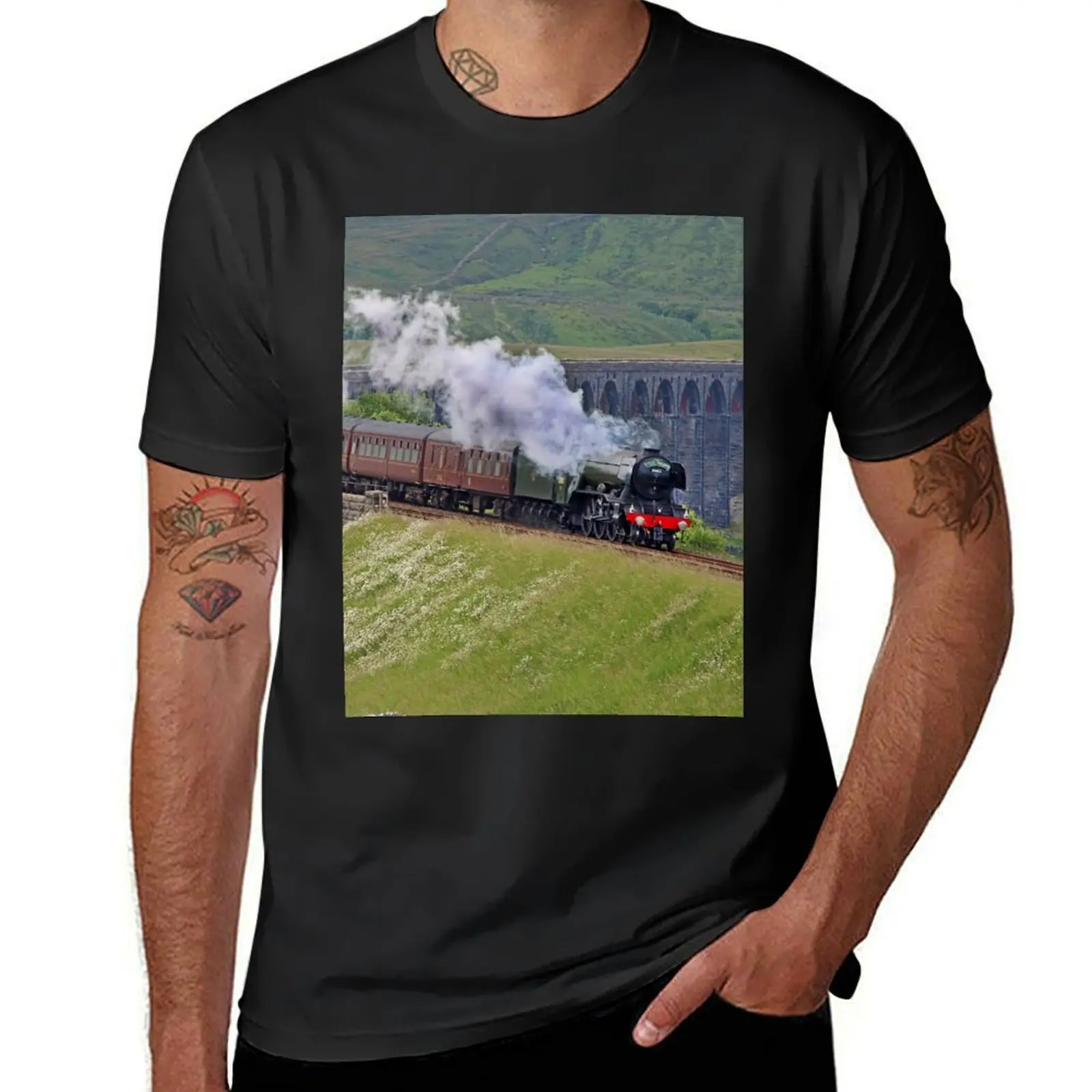 60103 Flying Scotsman atRibblehead2 T-Shirt new edition animal prinfor boys men t shirt