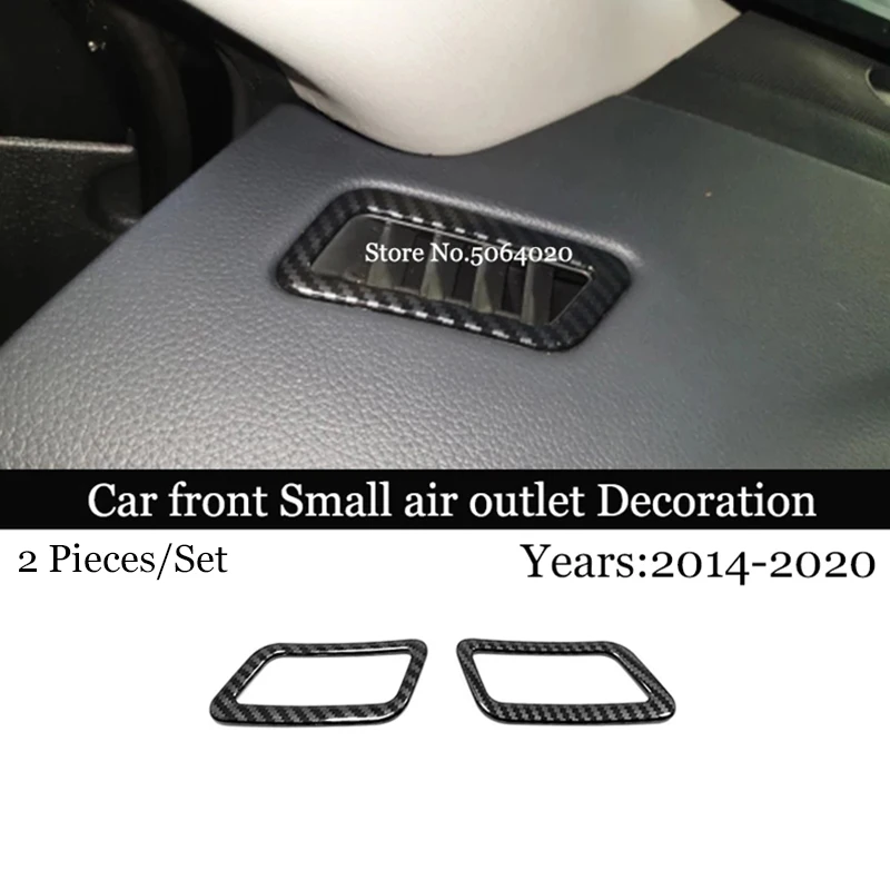 

For Nissan Qashqai J11 Rogue 2014-2020 ABS Carbon fiber Car Dashboard Air Conditioner Outlet AC Vent Cover Trim Accessories 2pcs