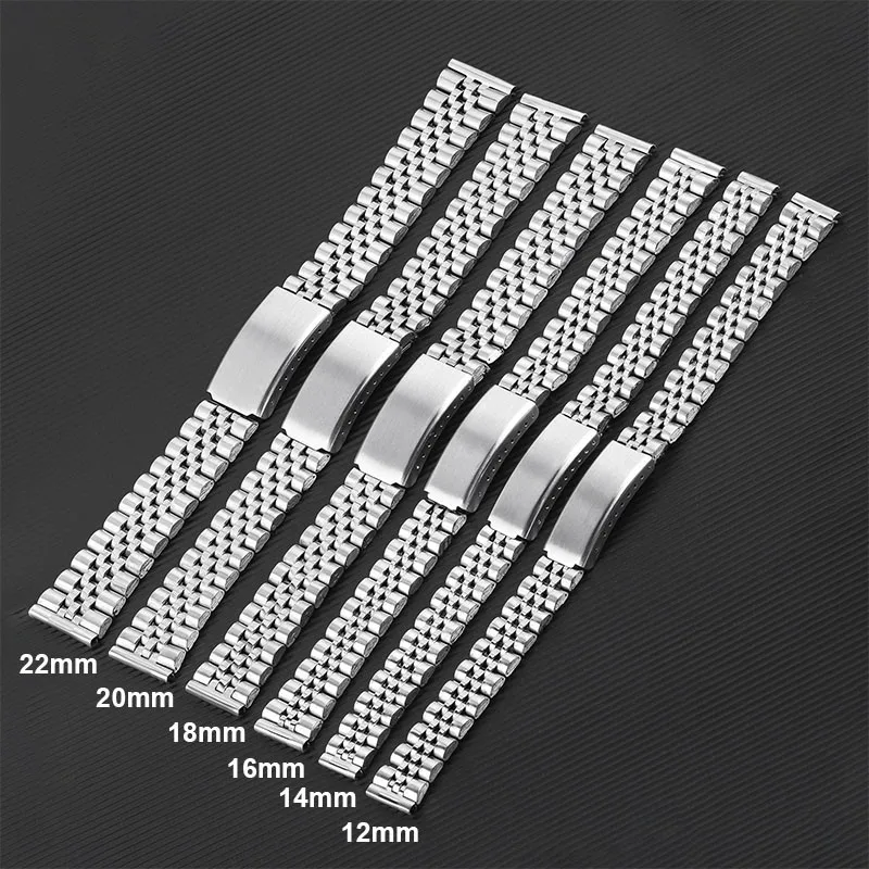 Metal Watch Strap 12mm 14mm 16mm 18mm 20mm 22mm Stainless Steel Watch Band Universal Women Men Wristband for Seiko for Rolex