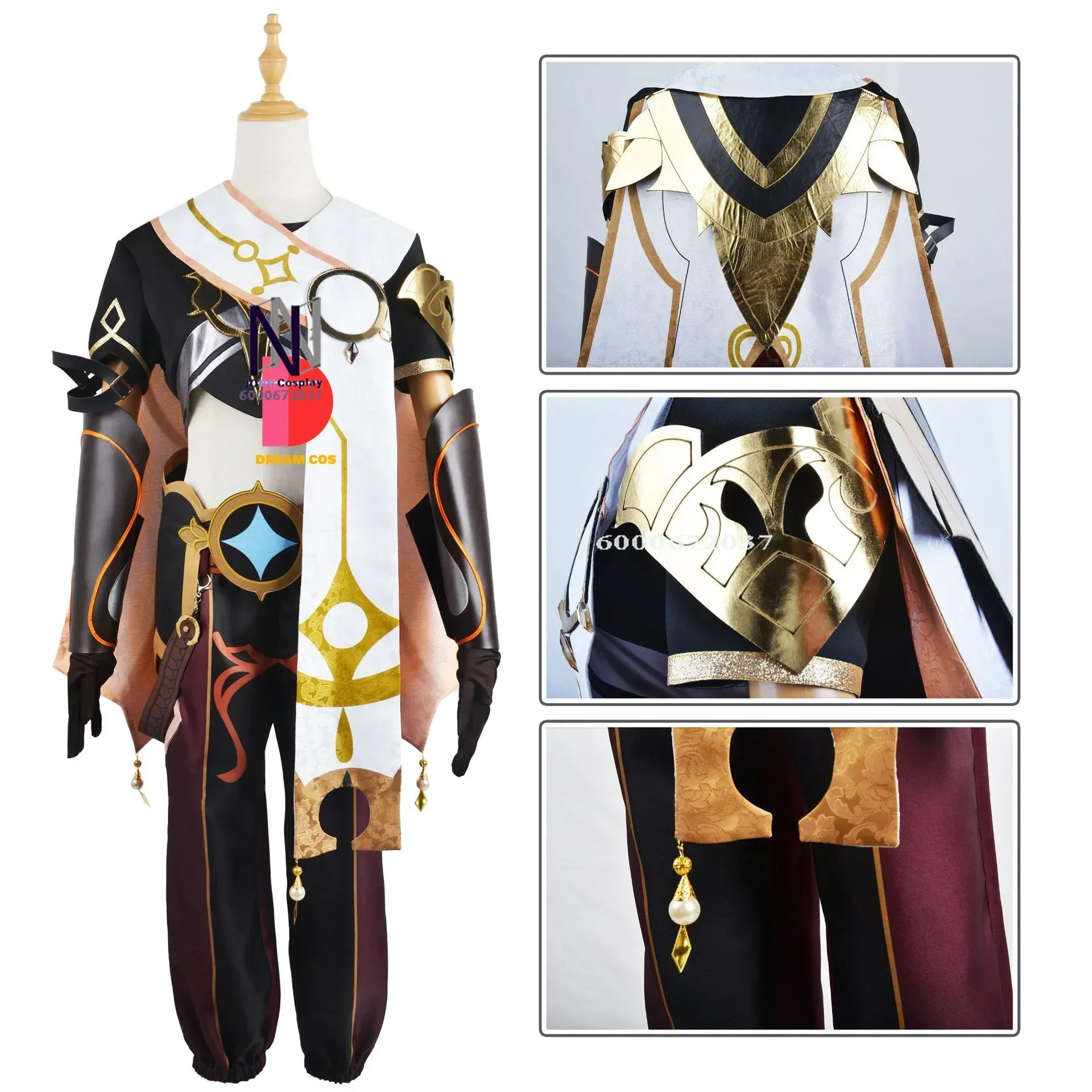 

Genshin Impact Game Aether Cosplay Costume Adult Carnival Uniform Wig Anime Halloween Party Masquerade Women Outfit New Arrival