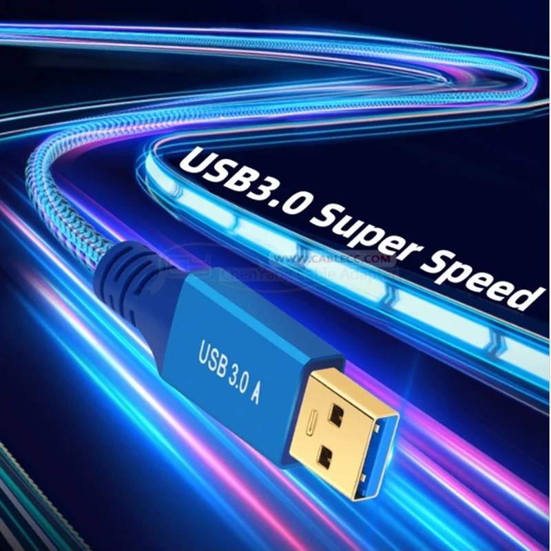USB 3.0 Data Cable Male To Male Mobile Hard Drive BoxHigh-Speed Transmission Dual Male Heat Sink Network Shell Connection Note