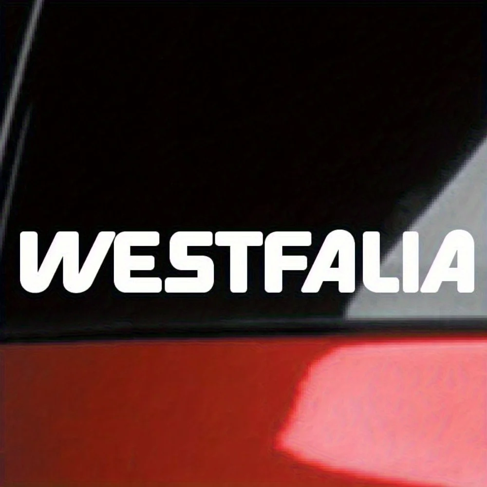 

Водонепроницаемые наклейки в стиле кемпингового автофургона WESTFALIA для декора лобового стекла и крыши автодома, 1 шт.