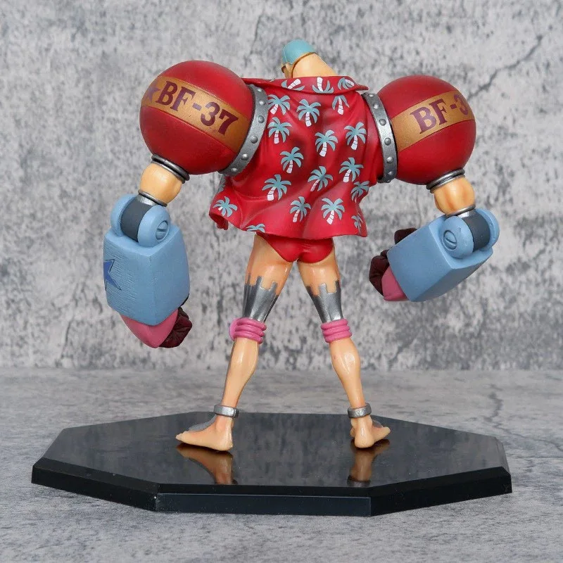 18cm Bandai Anime One Piece Figurka Gk Franky Figurki Akcji Podwójna Głowa Wymienne Ozdoby Kolekcjonerskie Pvc Zabawki Prezenty