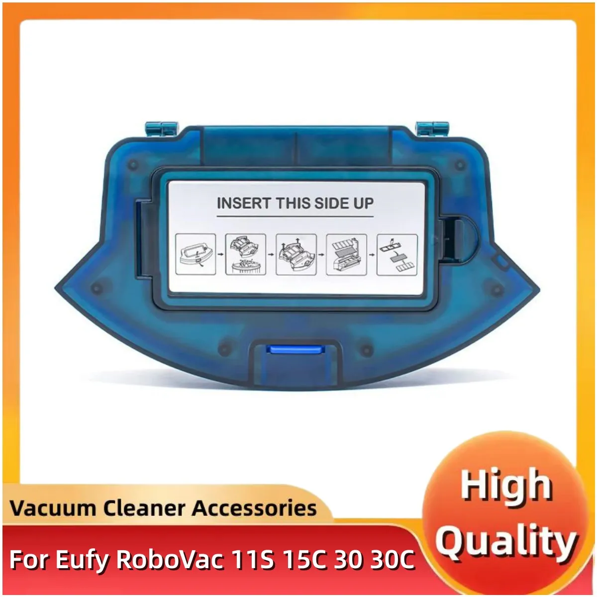 Dust Bin Box Compatible for Eufy RoboVac 11S, 15C, 30, 30C, 35C, 25C, 12, 15T, 35C  Vacuum Cleaner Replacement Part Accessories