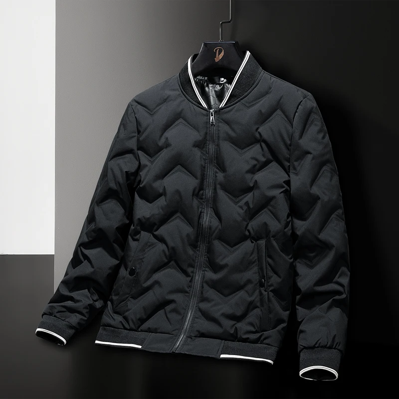 Outdoor Fishing Suits Short Men's Baseball Jackets for Spring  Winter Fashionable Black Down Jackets Thickened Duck Down Jackets