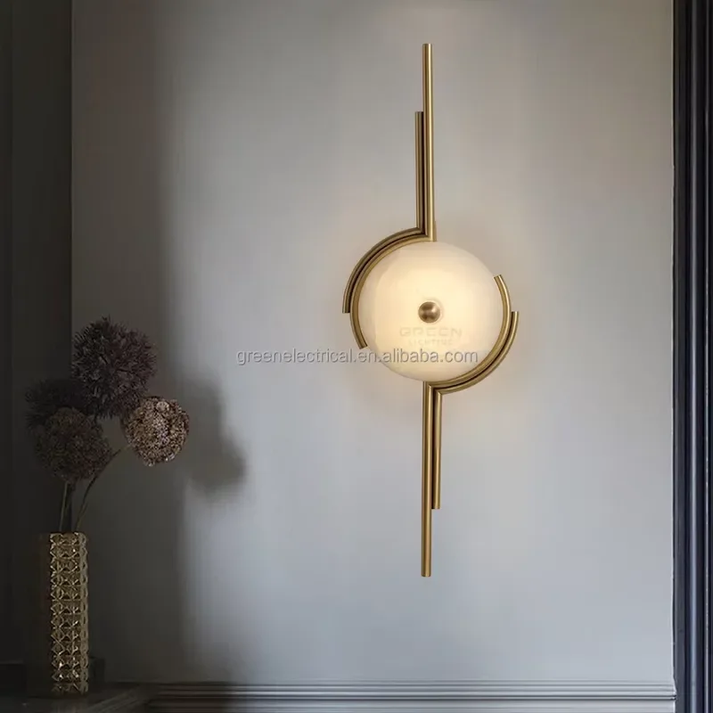 Industrial Marble LED Light Wall Lamp Indoor Bedroom Bedside Corridor New Living Room Model Designer