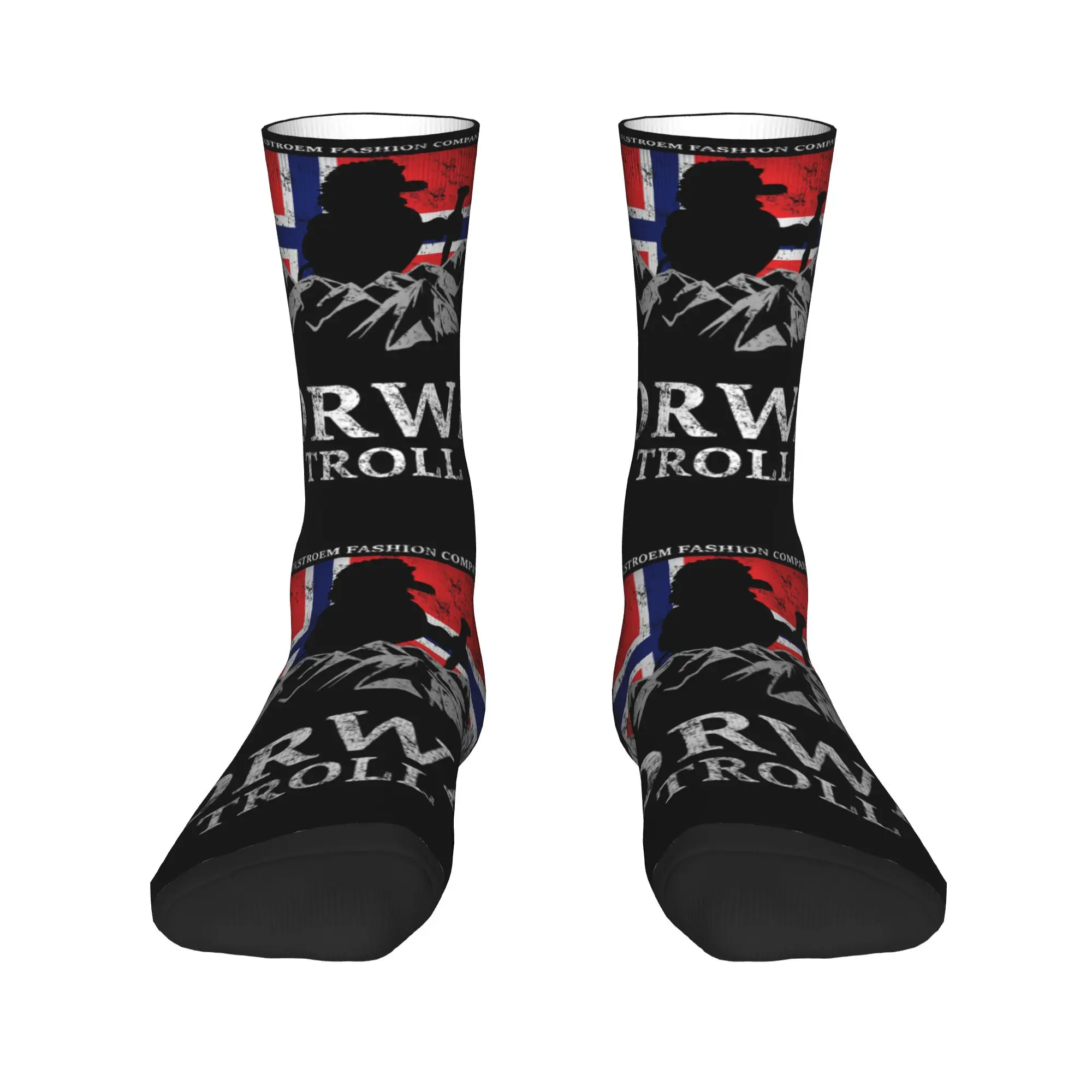 

Wikstroem Norway Flag Men's Crew Socks Unisex Cute 3D Print Norwegian Flag Dress Socks