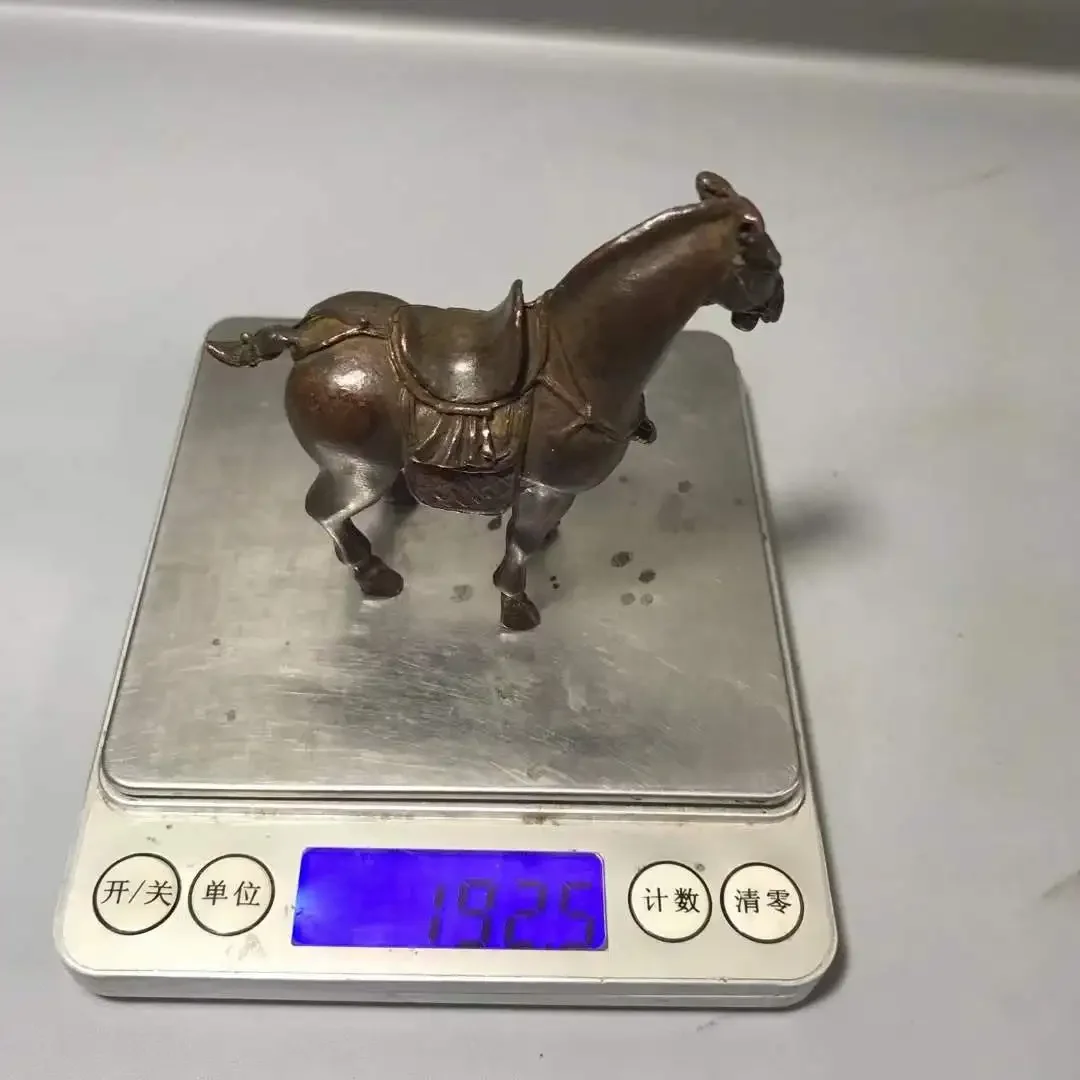 icollection of old pulp coated bronze Tang horse sculpture statue