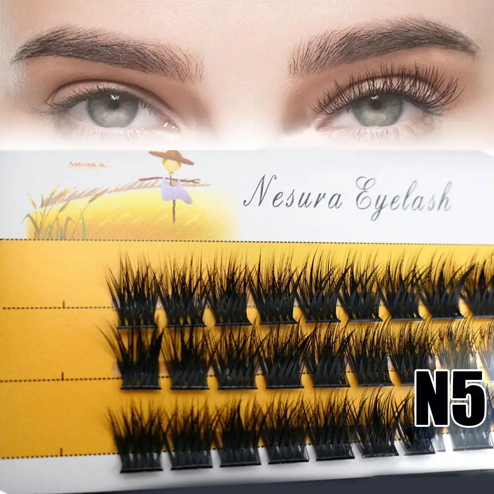3 Lines New Wispy Lashes Clusters 8~16mm C Curl 40D Cluster Eyelash Extensions Soft Comfortable Thick False Eyelashes DIY