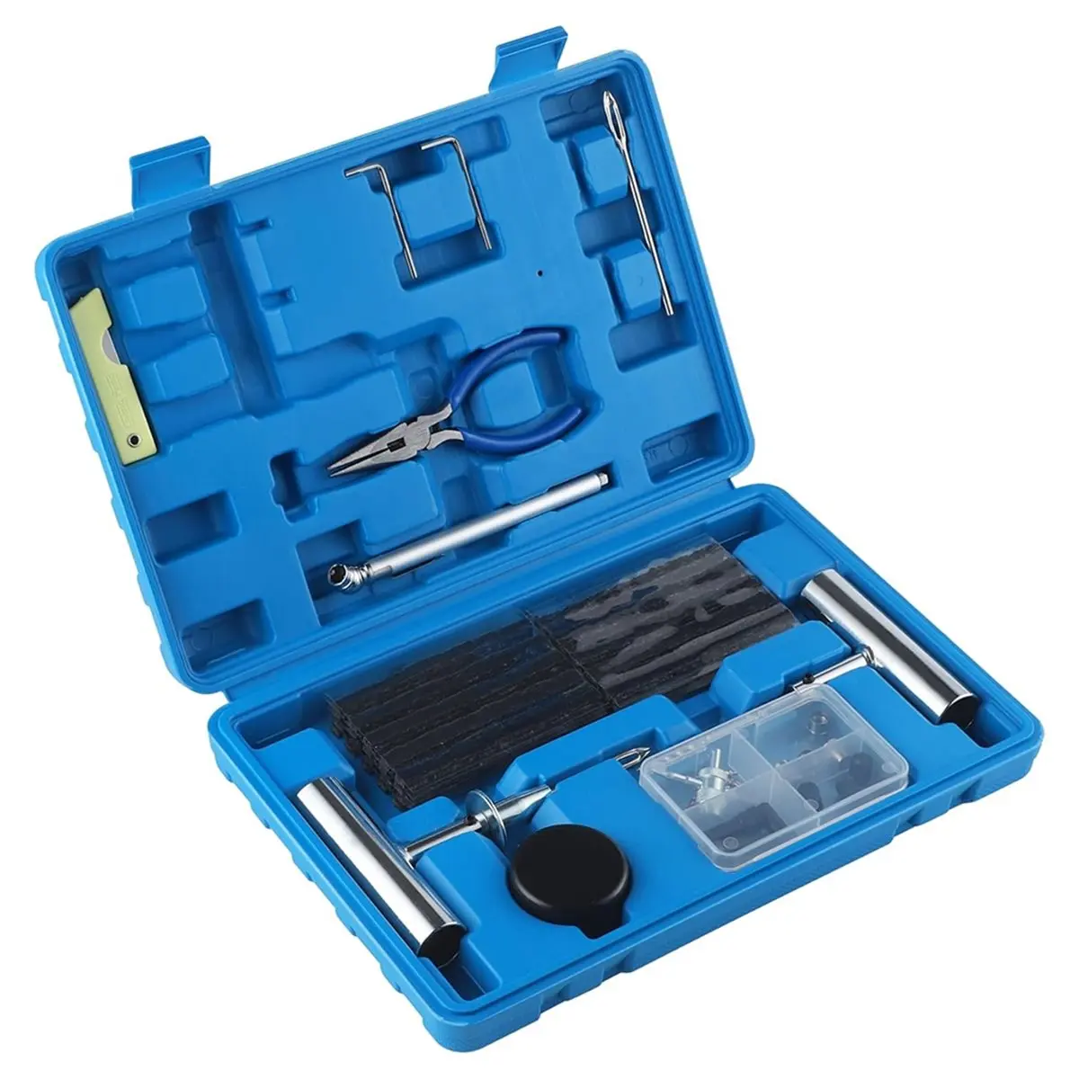A43TBG 68pcs Set Tire Repair Tools Heavy Duty Tire Plug Kit Plug Flats Patch Kit for Car Motorcycle Truck Trailer Accessories