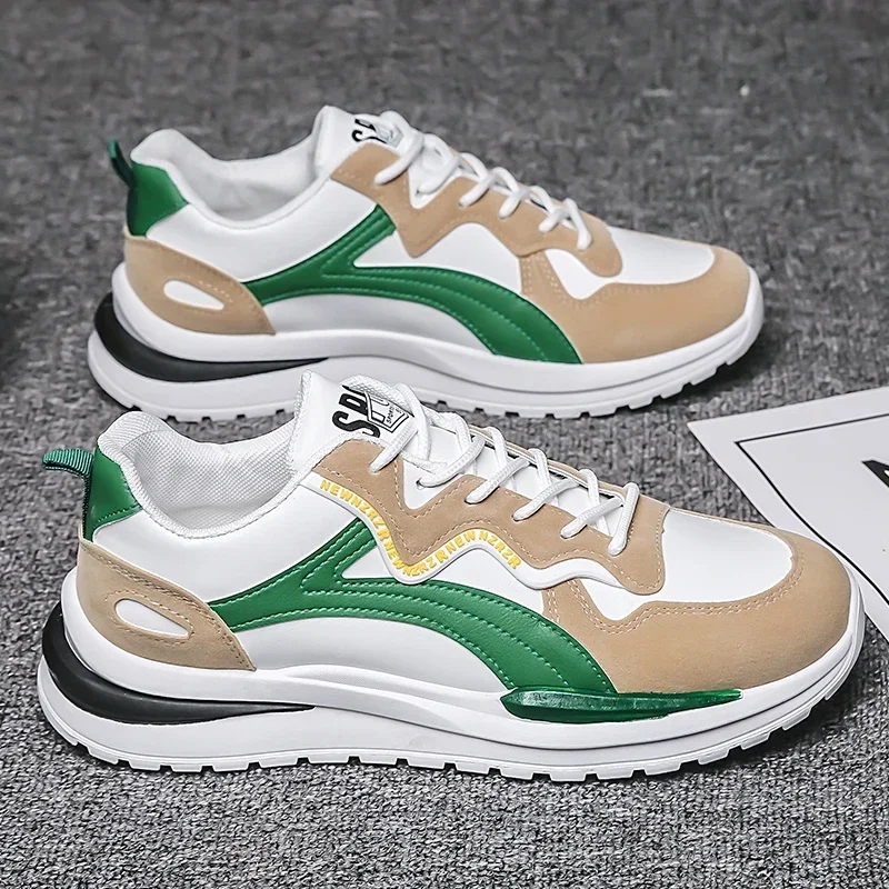 Męskie buty jesienne nowe płaskie oddychające sznurowane buty sportowe męskie komfortowe sportowe buty do biegania Zapatillas Hombre