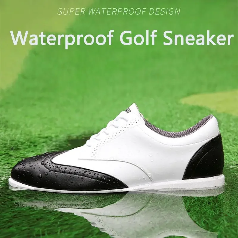 PGM męskie buty golfowe w stylu akcentem wodoodporne tenisówki golfowe męskie antypoślizgowe kolce obuwie oddychające trenerzy sportowe dla