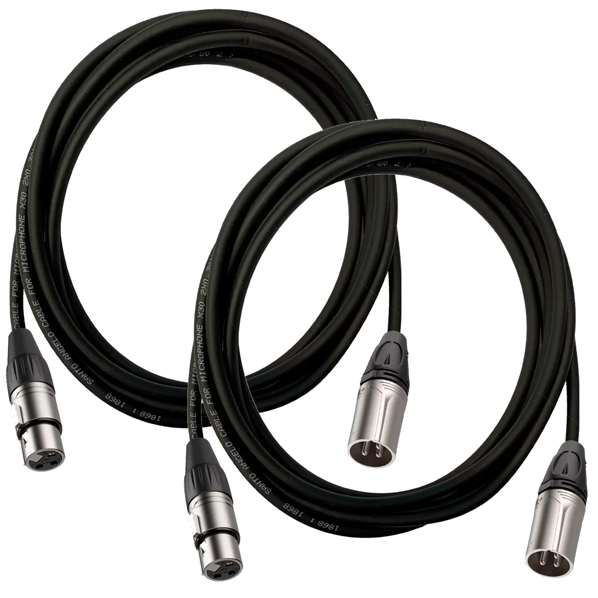 Balanced Microphone Cable Santo Angelo Xlr/XLR Roxtone 1 meter