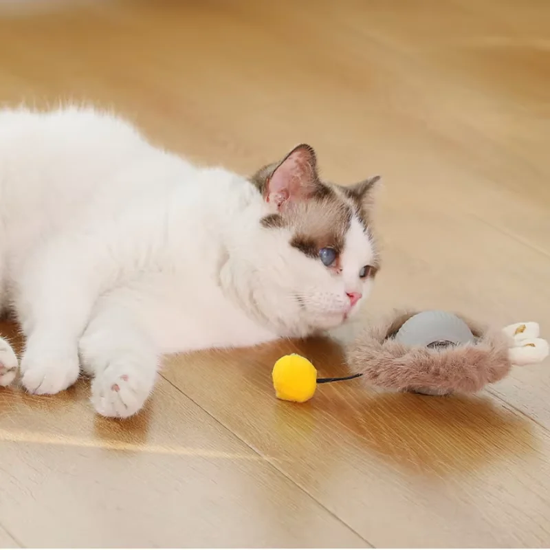 لعبة القط الذكية الكهربائية التلقائية المتداول USB قابلة للشحن مع حبل الصوت صنع لعبة الكرة لوازم مهدئة الحيوانات الأليفة المنزلية #5