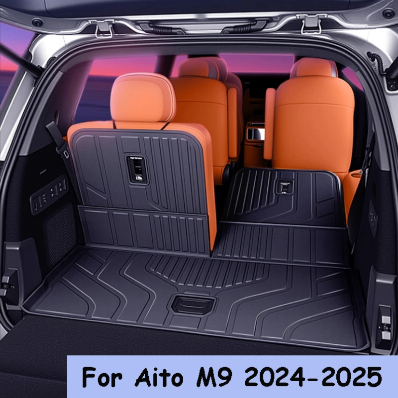 

For AITO M9 204 2025 Car Trunk Pad Waterproof Thickened TPE Material Interior Decoration Scratch Resistant Accessories