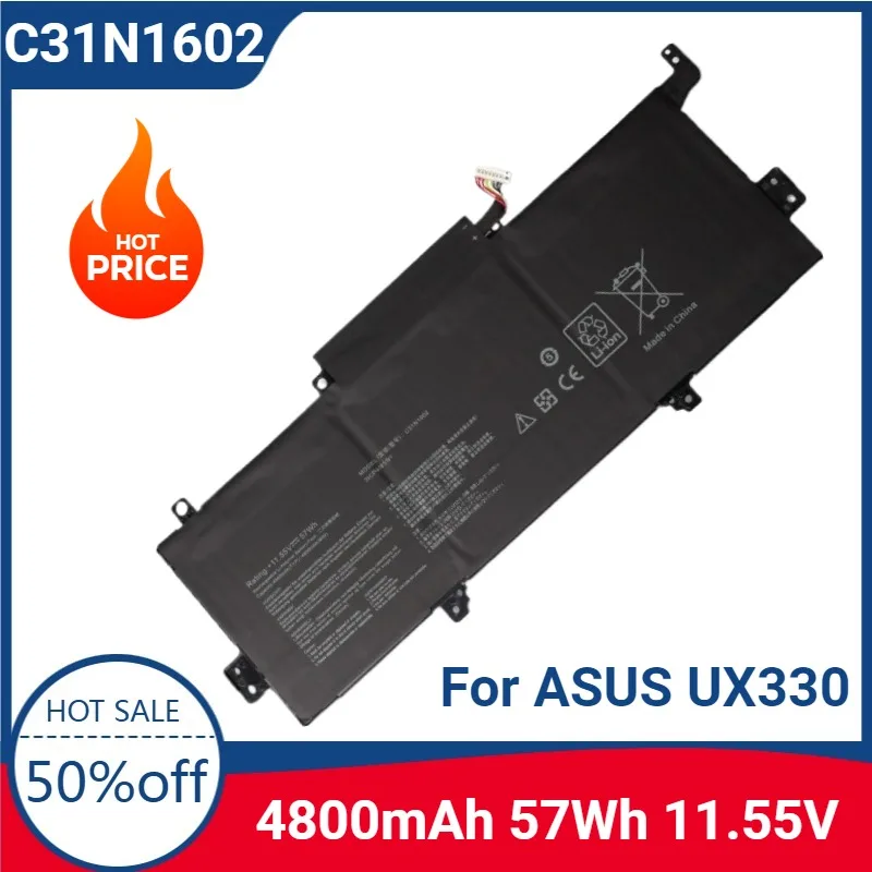 

New High-quality11.55V 57WH New Laptop Battery C31N1602 for ASUS UX330 UX330UA UX330U Series