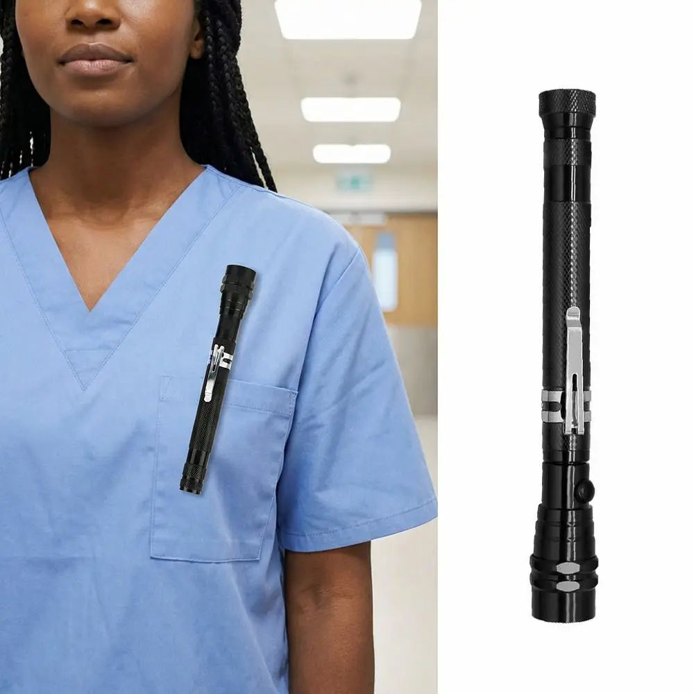 360 Degree Rotation Magnetic LED Work Light Telescoping Extensible Flexible Design Telescopic Flashlight Metal Hose Construction