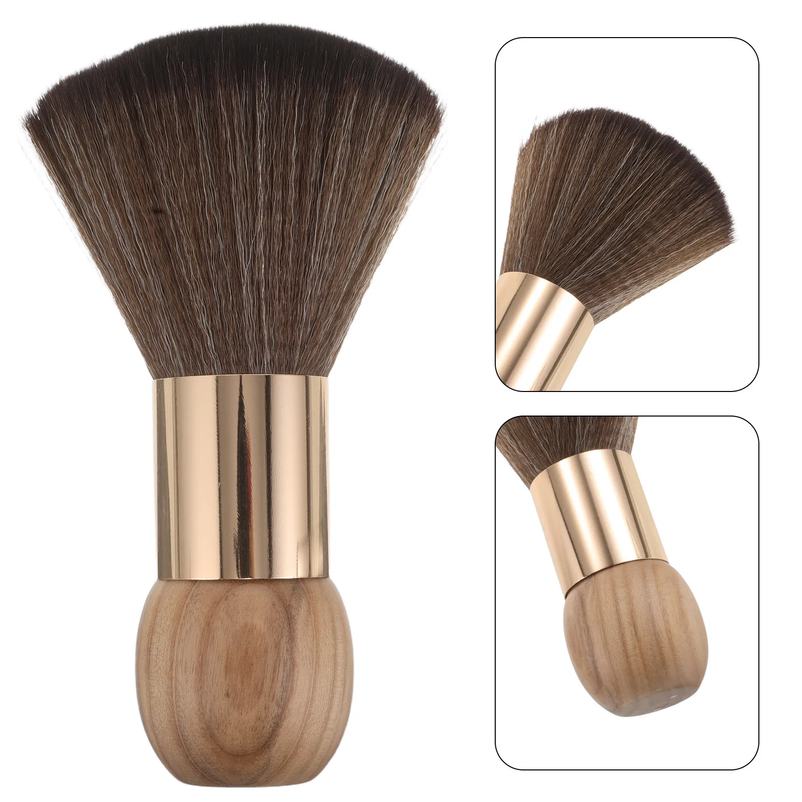 

Professional Barber Neck Duster Brush for Hair Cleaning Soft Bristles Wood Handle Gentle Skin Care Haircut Styling Beard Trim