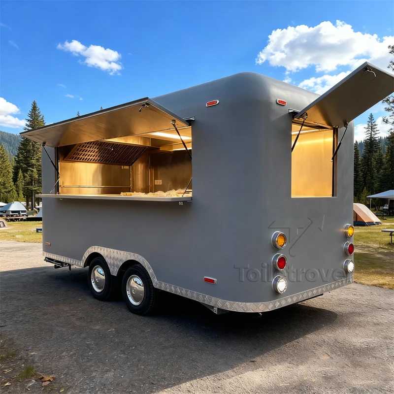 

Luxury Mobile Food Truck for Street Food Business And Events Commercial Catering Trailer Kitchen for Business Use
