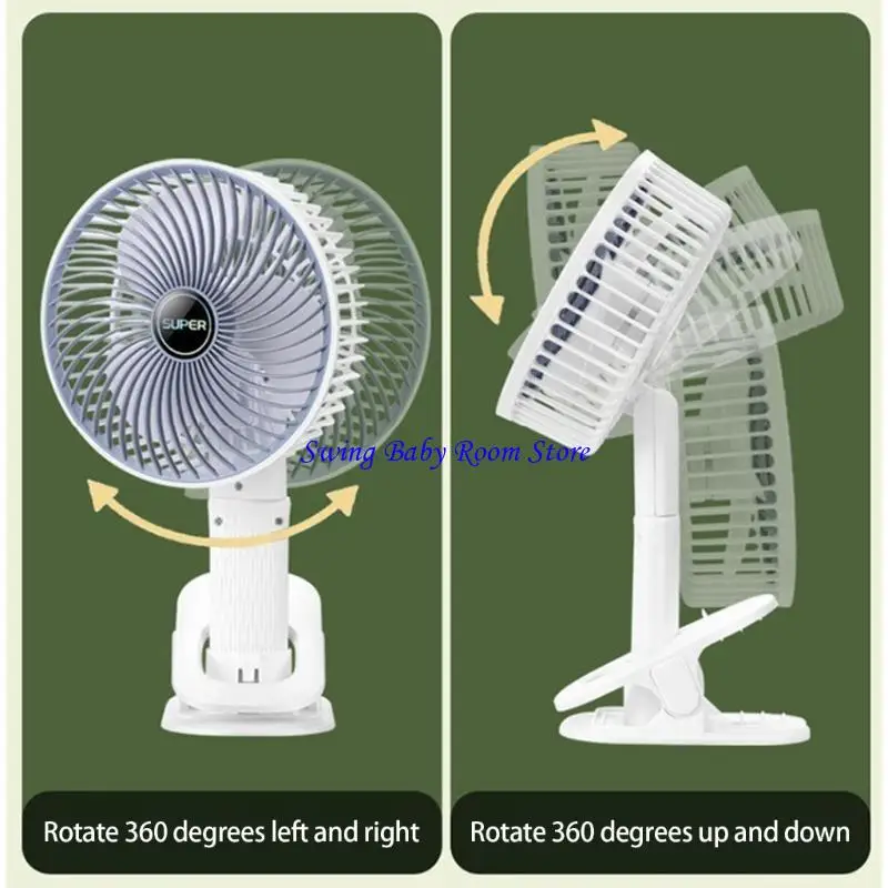 K1AD Travel Friendly Fan USB Charging and Three Adjustable Wind Speeds Electric Fan