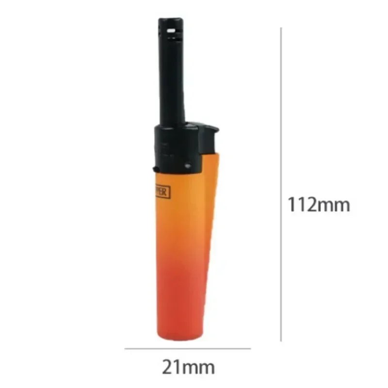 Clipper Long Tube Electronic Inflatable Lighter Mosquito Incense Strip Mini Open Flame Igniting Gun Cigarette Accessories